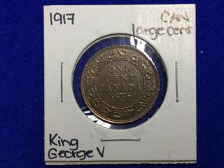 1917 Canada Large One Cent Coin.