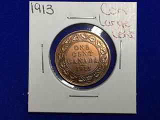 1913 Canada Large One Cent Coin.