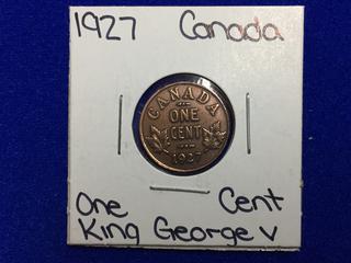 1927 Canada One Cent Coin.