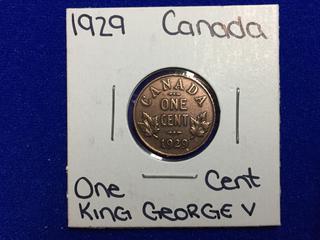 1929 Canada One Cent Coin.