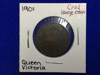 1901 Canada Large One Cent Coin.