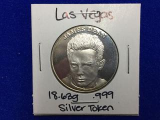 Las Vegas .999 Silver Token, "James Dean".