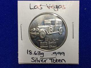 Las Vegas .999 Silver Token, "1914 Rolls Royce Silver Ghost".