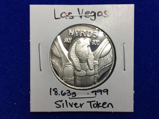 Las Vegas .999 Silver Token, "Horus".