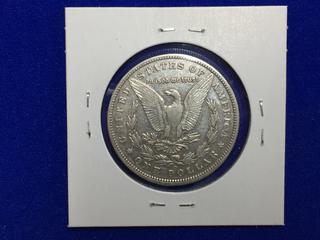 1889 United States Morgan Silver One Dollar Coin.