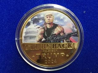 Trump 2024 Colour Printed Token.