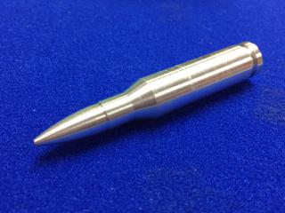 Two Ounce .999 Silver Replica Bullet.