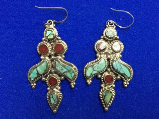 Pair Of Silver Earrings.