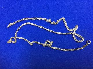 .925 Sterling Silver Chain Necklace.