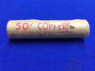 Roll of One Cent Coins.