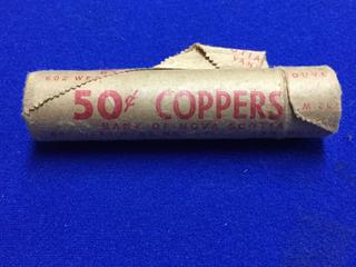 Roll of One Cent Coins.