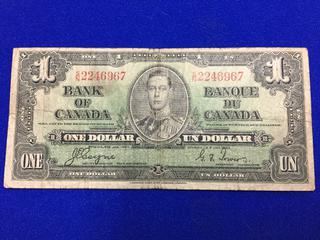 Bank Of Canada One Dollar Bank Note. S/N S/N2246967.