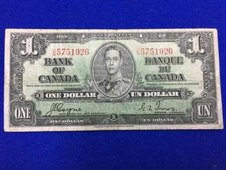 Bank Of Canada One Dollar Bank Note. S/N U/N5751926.