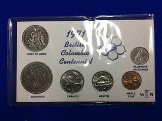 1971 Canada British Columbia Centennial Coin Set.