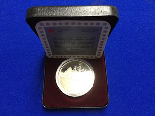 1987 Canada Proof Silver Dollar, "Detroit de Davis Strait".