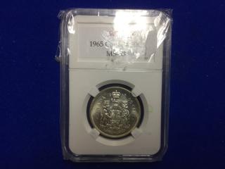 1965 Canada Fifty Cent Coin, "Superheroes Graded Collectibles".
