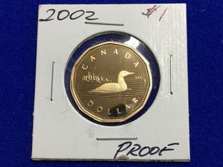 2002 Canada Proof One Dollar Coin.
