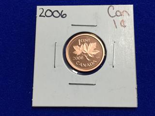 2006 Canada Proof One Cent Coin.
