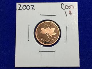 2002 Canada Proof One Cent Coin.