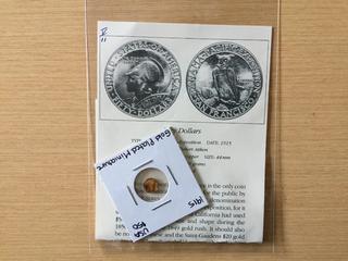 1915 United States Gold Plated Fifty Dollar Miniature.