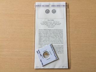 1916-1917 United States Gold Plated One Dollar Miniature.