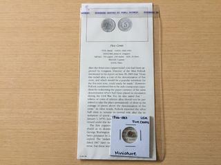 1966-1883 United States Five Cent Miniature.