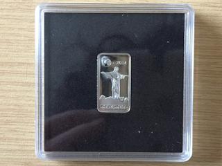 2014 Solomon Islands 2.5 Grams Fine Silver Plated Half Dollar, "Rio De Janeiro".