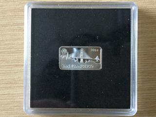 2014 Solomon Islands 2.5 Grams Fine Silver Plated Half Dollar, "San Francisco".