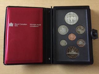 1985 Royal Canadian Mint Prestige Double Dollar Set with Silver Dollar.