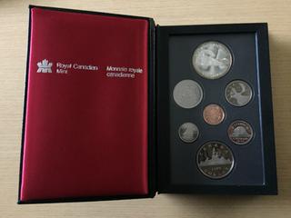 1986 Royal Canadian Mint Prestige Double Dollar Set with Silver Dollar.