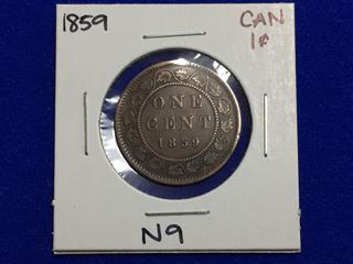 1859 Canada One Cent Coin.