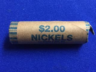 Roll Of 1966 Canada Five Cent Coins.