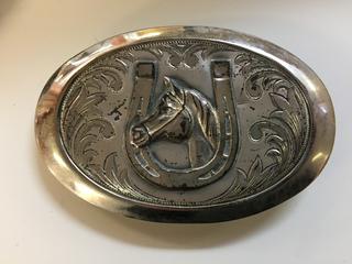 Nickel Plated Belt Buckle.