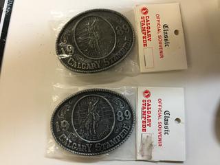 (2) 1989 Calgary Stampede Belt Buckles.