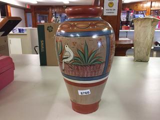 Ceramic Vase. 14 1/2 in.