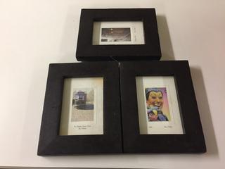 (3) Small Picture Frames and Adjustable LED USB Desk/Table Lamp.