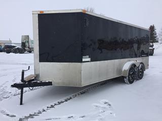 2018 South Georgia Cargo 16 Ft. T/A Enclosed Cargo Trailer, c/w 2 5/16 In. Ball, Spring Susp., 7000lbs Axles, ST205/75R15 Tires. VIN 54GVC16T1J7033469 *Damaged On Sides, Damaged To Front of Trailer, Keys For Side Door.