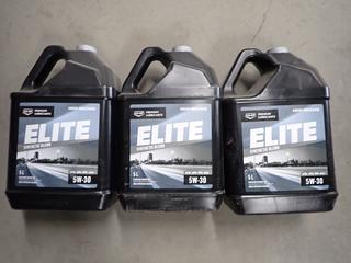 (3) 5L Co-Op Premium Elite 5W-30 Synthetic Blend Oil.