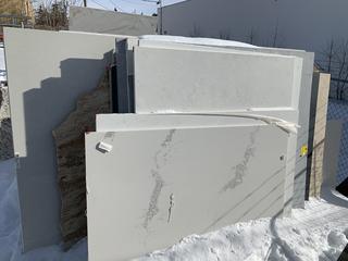 Selling Off-Site - Quantity of Quartz and Natural Stone. Located at 3624 Manchester Road SE., Calgary, AB. Viewing March 13th 10:00 AM to 3:00 PM By Appointment Only, Call Brad at (403) 371-9253.