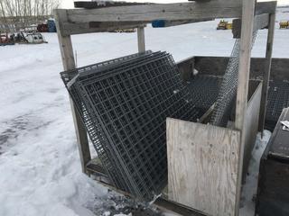 Quantity of Metal Grating 36in x 51in and Wire Shelf 24in x 48in.