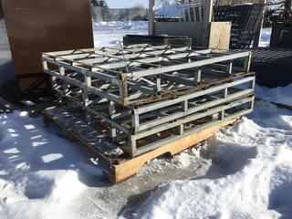 (3) Metal Pallets 42 1/2in x 42 1/2in.