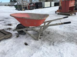 Construction Wheelbarrow. *Flat Tire*