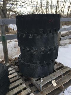 (4) Skid Steer Tires 33x6x11, 12 -16.5 w/ Rims.