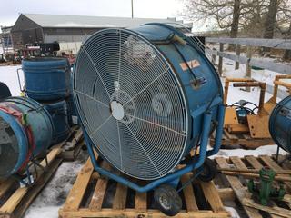 Sureflame 42in Rolling Construction Fan, Model# FN42. *Missing Power Cord*