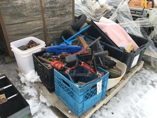 Ice Auger, Jack Stands, Chains, Clamps, Scissor Jack and Castors.