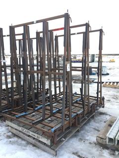 (3) Steel A-Frame Storage Stands 30in W x 55in L x 80in H / Each.