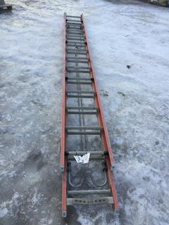 Sturdy  28ft Fiberglass Extension Ladder.