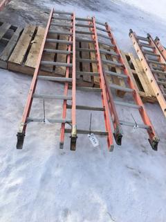 (3) Louisville Fiberglass Ladder 10ft.