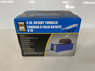 Unused Powerfist 3lb Rotary Tumbler, 120V, 0.2 Amp, 26W.