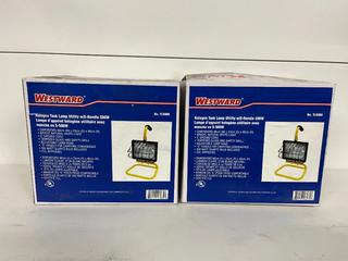 (2) Westward 500W Halogen Utility Lights.